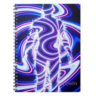 Neon Energy Human Silhouette Notebook