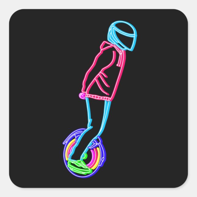Neon EUC Electric Unicycle Full Tilt Square Sticker (Front)
