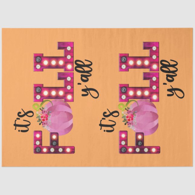 Neon Fall Autumn Customize Colour Tissue Paper (Front)