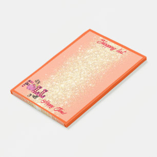 Neon Fall Autumn Customize Text and Colour Post-it Notes