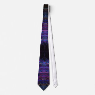 "Neon Fame" Fractal Art Tie
