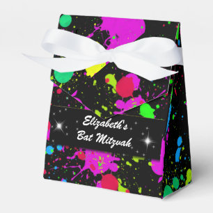 Neon, Faux Glow in the Dark, Bat Mitzvah, Custom Favor Box