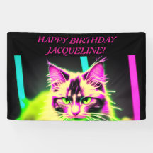 Neon Feline Fiesta: Teen Girl Birthday Collection