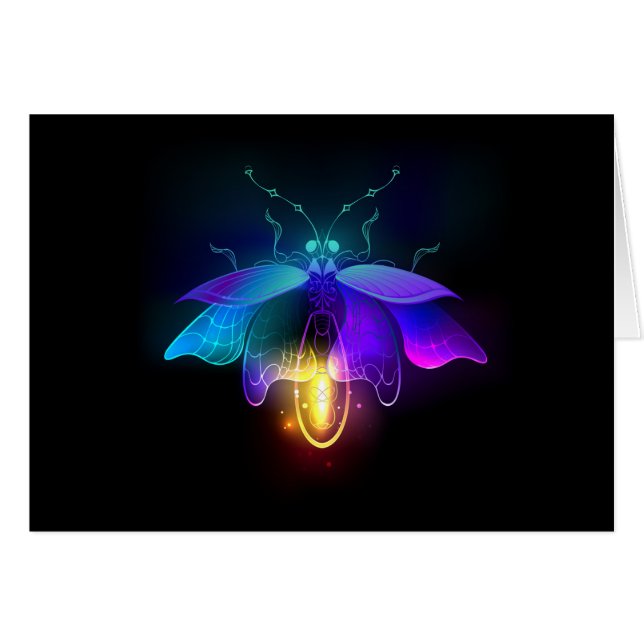Neon Firefly on black (Front Horizontal)