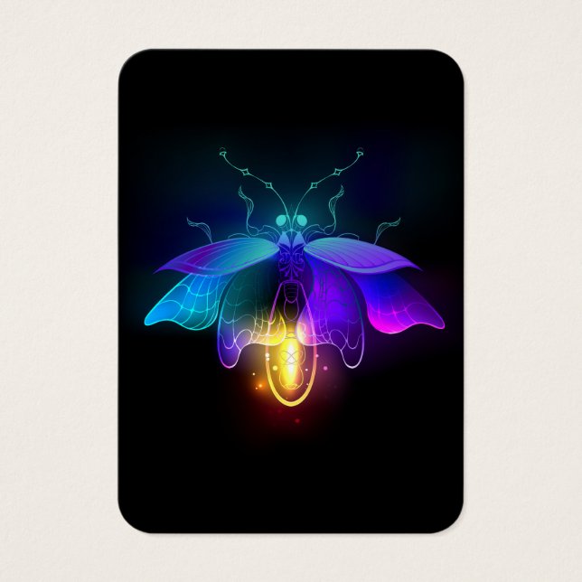 Neon Firefly on black (Front)