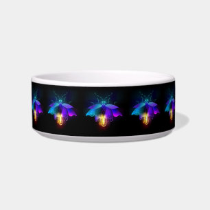 Neon Firefly on black Bowl