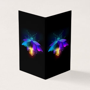 Neon Firefly on black Business Card