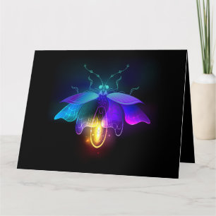 Neon Firefly on black Card