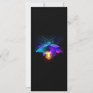 Neon Firefly on black Card