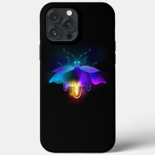 Neon Firefly on black iPhone 13 Pro Max Case