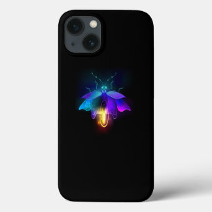 Neon Firefly on black iPhone 13 Case