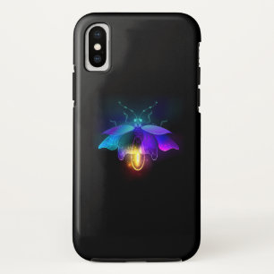 Neon Firefly on black iPhone XS Case