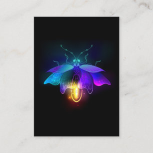 Neon Firefly on black Discount Card