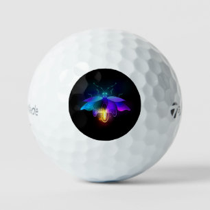 Neon Firefly on black Golf Balls