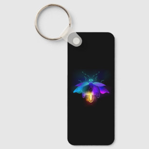 Neon Firefly on black Keychain