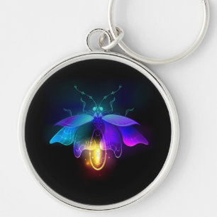 Neon Firefly on black Keychain