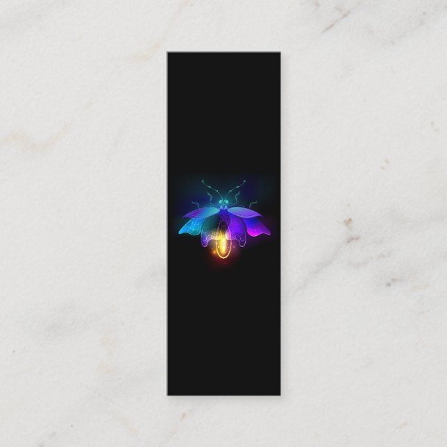 Neon Firefly on black Loyalty Card (Front)
