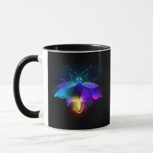 Neon Firefly on black Mug