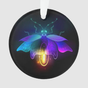 Neon Firefly on black Ornament