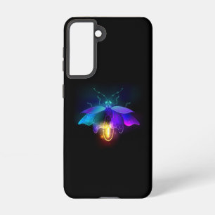 Neon Firefly on black Samsung Galaxy Case