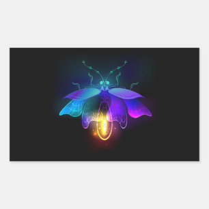 Neon Firefly on black Sticker