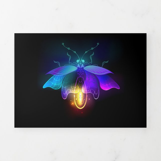 Neon Firefly on black Tri-Fold Programme (Cover)