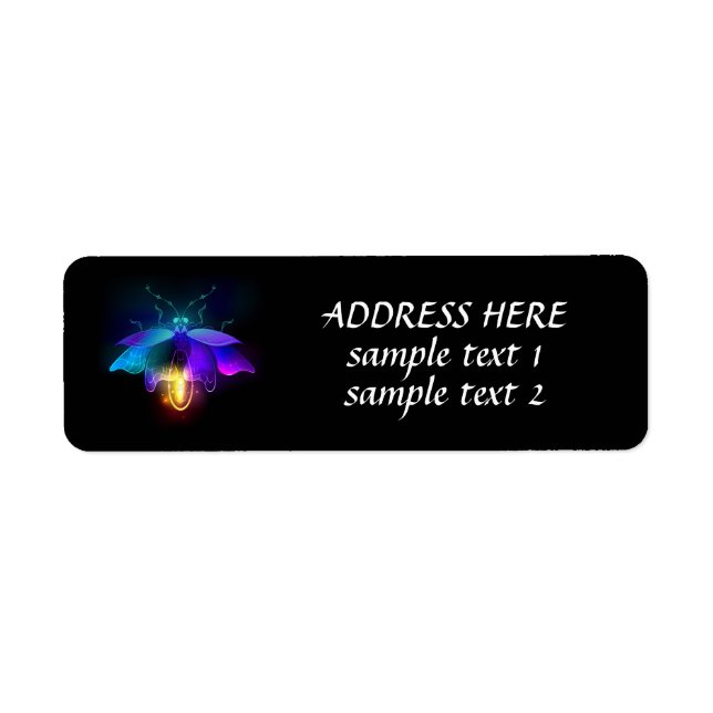 Neon Firefly sur noir (Devant)