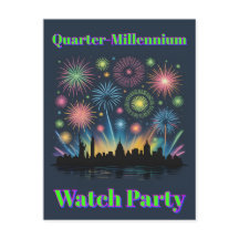 Neon Fireworks Invite • 1776–2026 Celebration