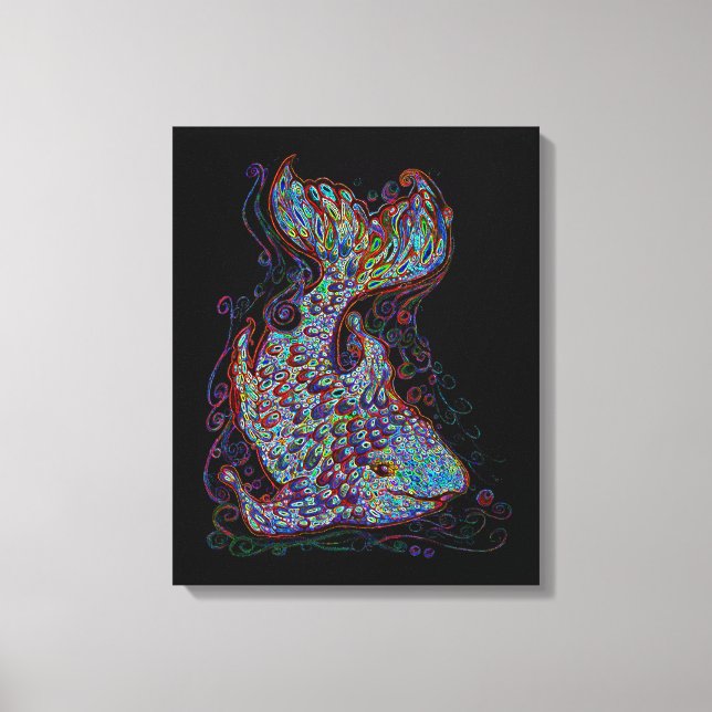 Neon Fish Canvas Print (Front)