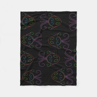 Neon Fish Fleece Blanket