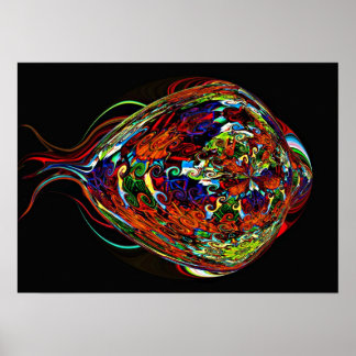 Neon Fish Poster