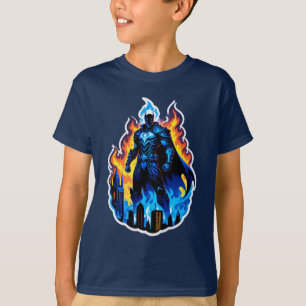 Neon Flame Knight – Urban Shadow Edition T-Shirt