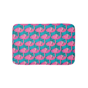 Neon Flamingos Bath Mat