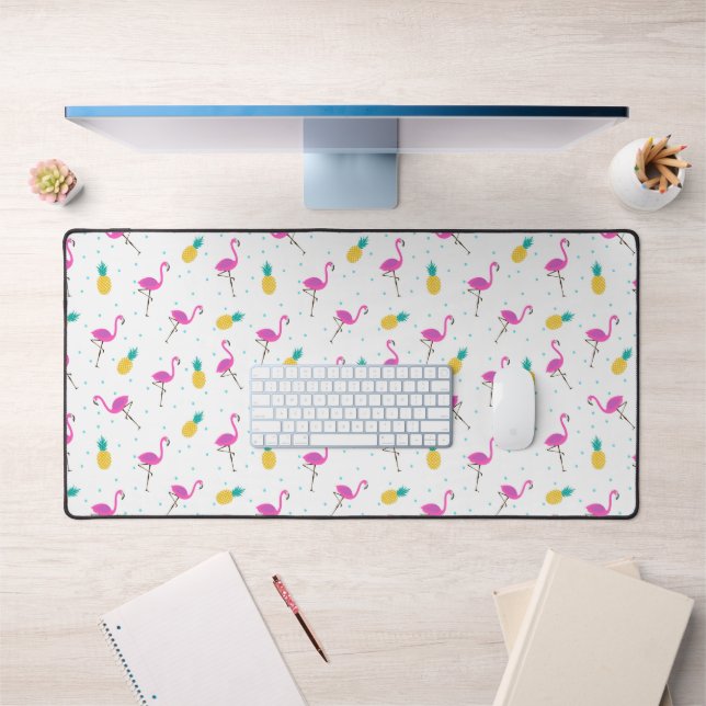 Neon Flamingos Desk Mat (Office 1)