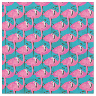 Neon Flamingos Fabric