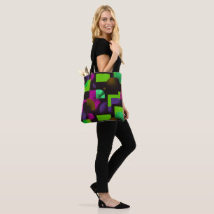 Neon Floral Rhythm Tote Bag