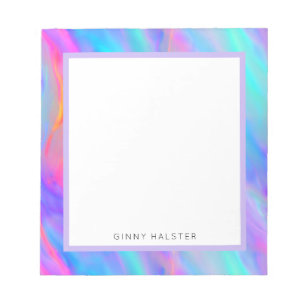 Neon Flow Personalized Notepad 5.5" x 6"
