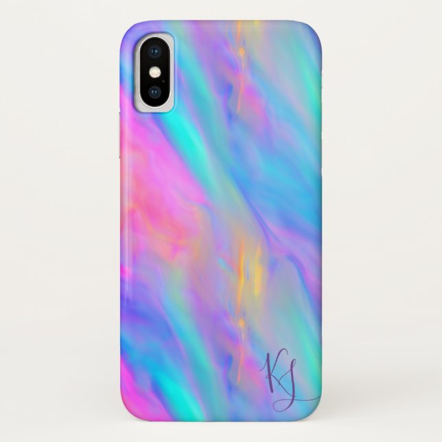 Neon Flow Personalized Phone Case (Back)