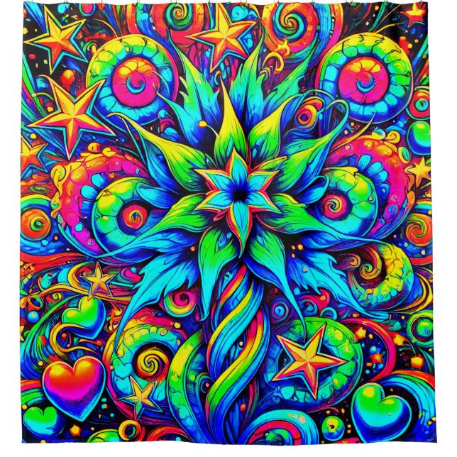 Neon Flower Design (Front)