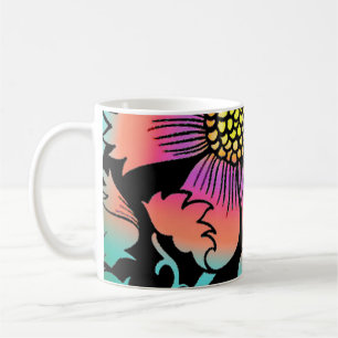 Neon Flowers Coffee Mug