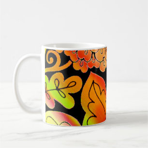 Neon Flowers Coffee Mug
