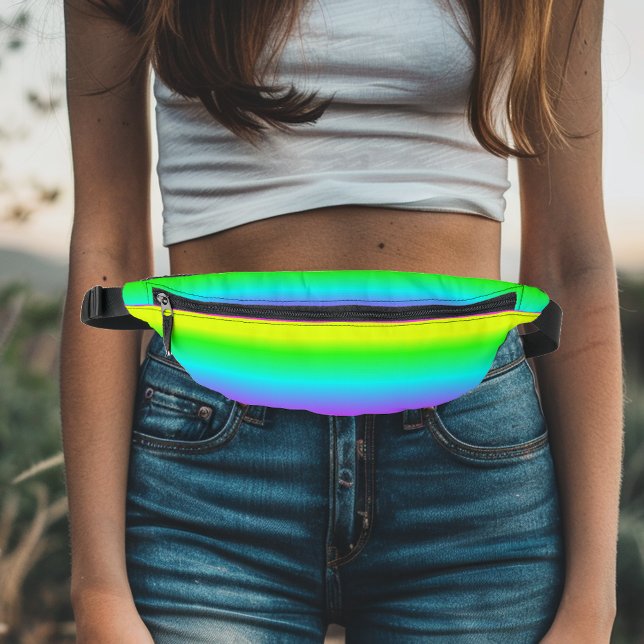 Neon Fluorescent Stripe Retro  Fanny Pack (Creator Uploaded)