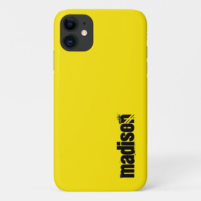 Neon Fluorescent Yellow Case-Mate iPhone Case (Back)