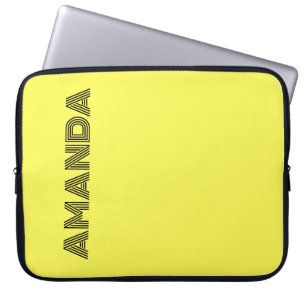 neon Fluorescent yellow lemon bright colour Laptop Sleeve