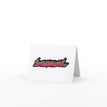 neon font "homosexual" greeting card