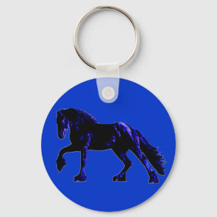 Neon Friesian Keychains