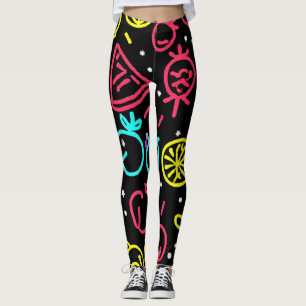 Neon Fruit Extravaganza Leggings