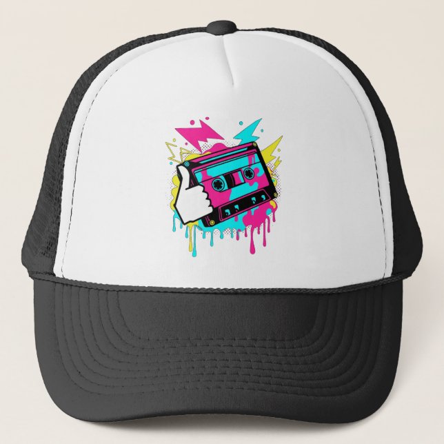 Neon Funk Thumbs-Up Trucker Hat (Front)