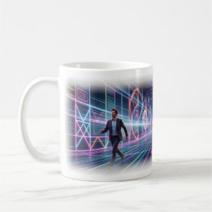 Neon Future Garden Dreamscape Art Mug