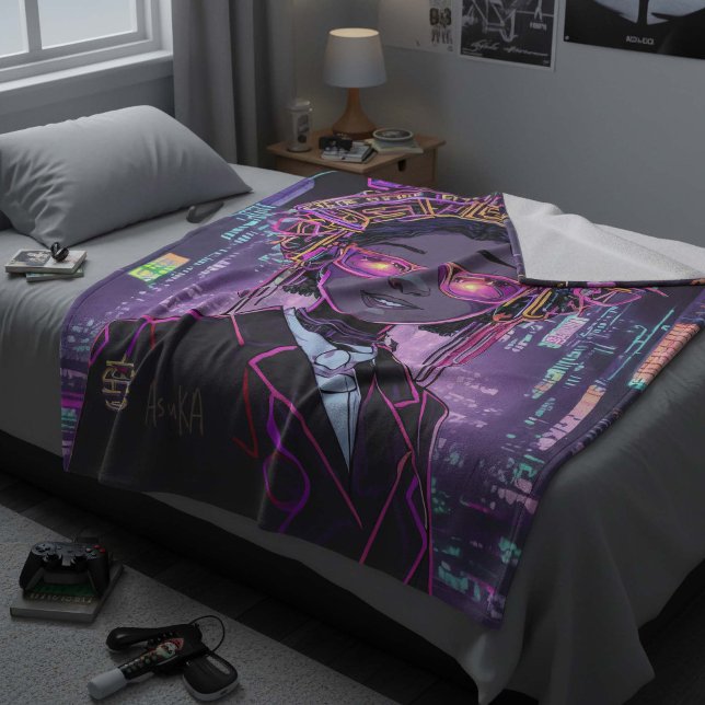 Neon Future ID1028 Fleece Blanket (Creator Uploaded)